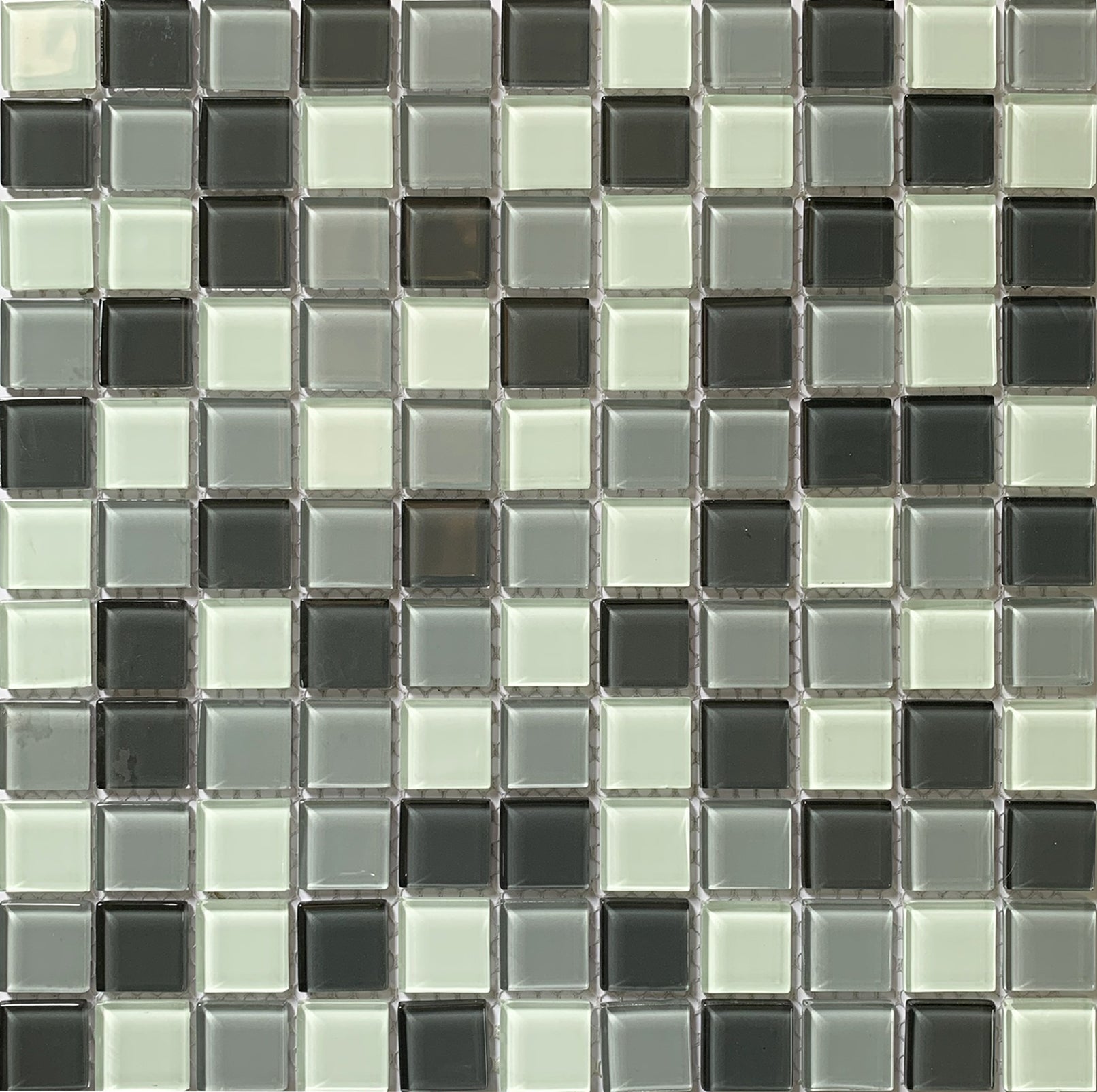 Mosaico Vidrio Brillante 30x30 cm Gris